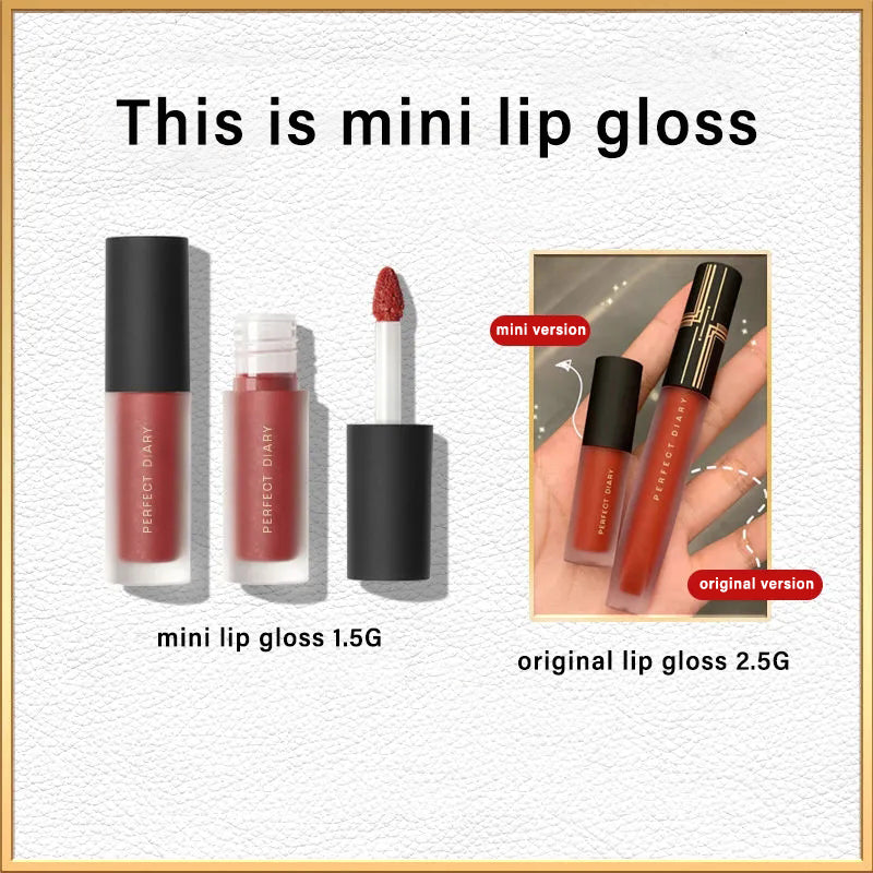 Mini lip gloss in case