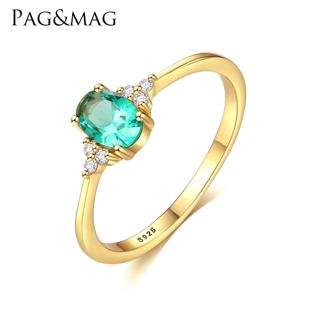 Modern PAG & MAG ring in S925 sterling silver with zirconia