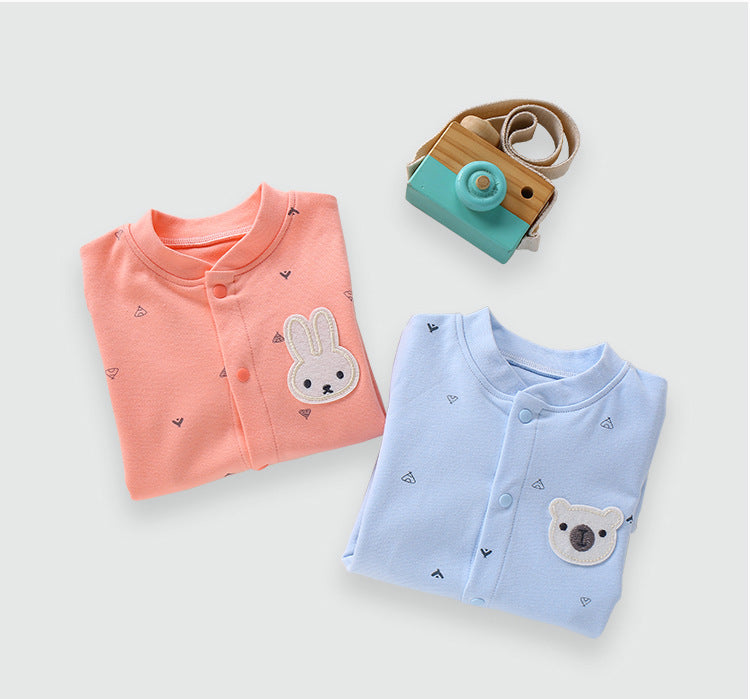 Spring and Autumn style baby jumpsuit, Class A newborn clothes, pure cotton underwear, jumpsuit, baby clothes, pajamas, crawling clothes, 3