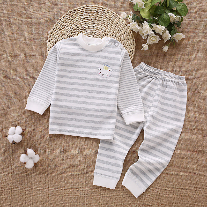 Clothing autumn clothes autumn pants pure cotton spring and autumn newborn clothes children's clothing baby underwear set baby parent-child clothing