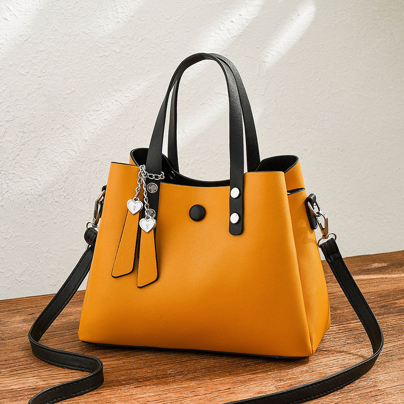 2025 new fashionable and popular PU soft leather women's bag with multiple pockets, single shoulder crossbody bag, light luxury handbag, one piece hair replacement