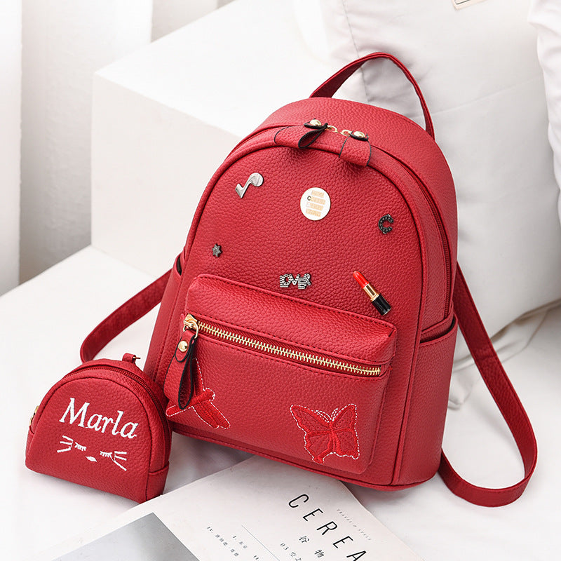 2025 New Korean Style Trendy and Fashionable Women's Backpack with Casual and Personalized Design for One Piece Hair Collection