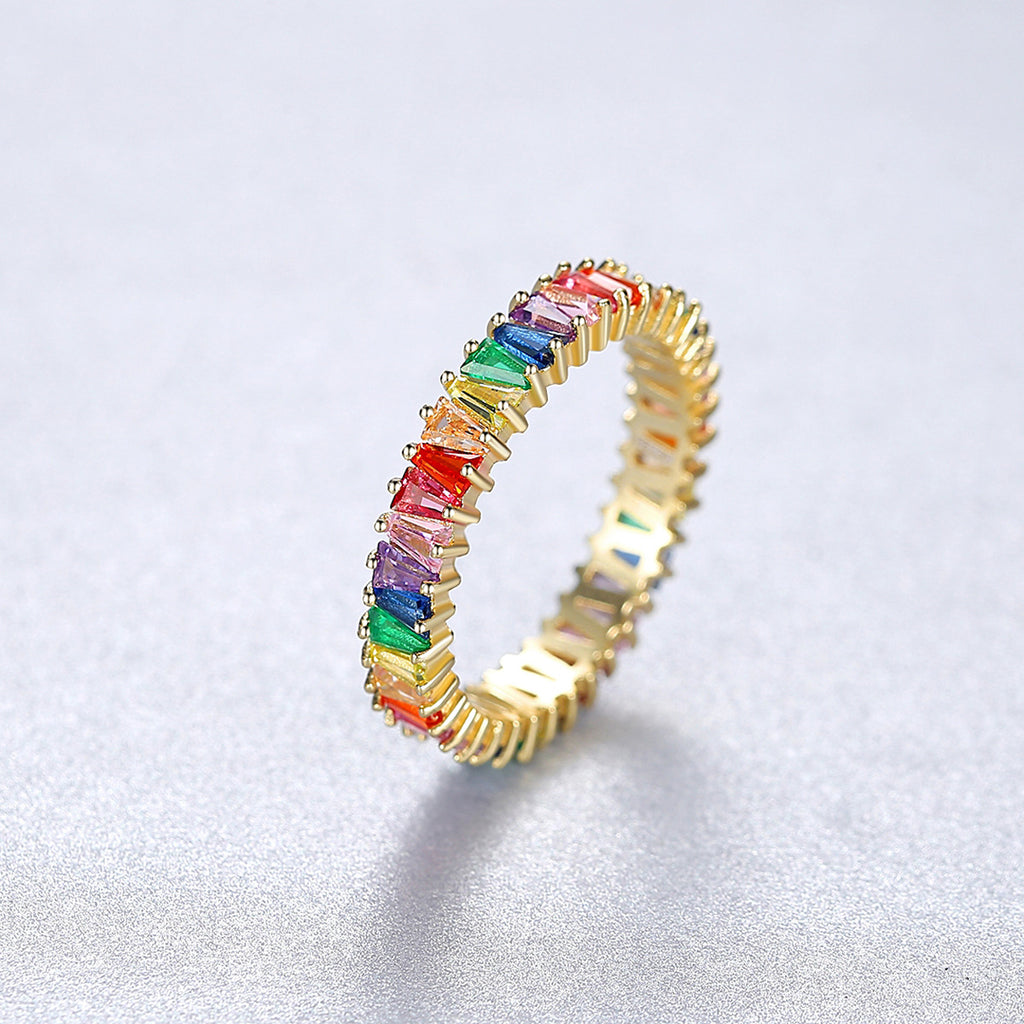 Vintage Rainbow Sterling Silver Ring