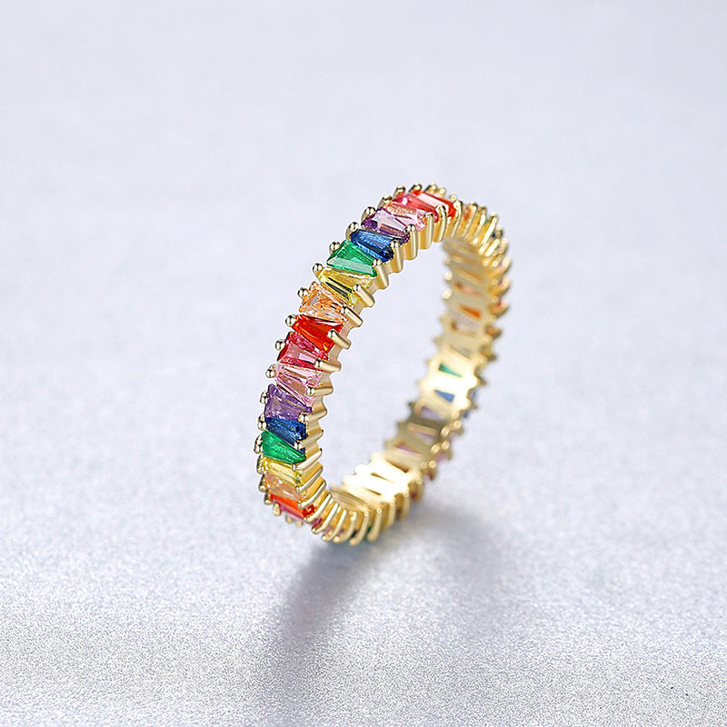 Vintage Rainbow Sterling Silver Ring