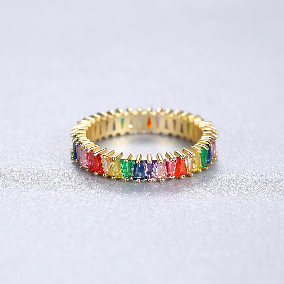 Vintage Rainbow Sterling Silver Ring