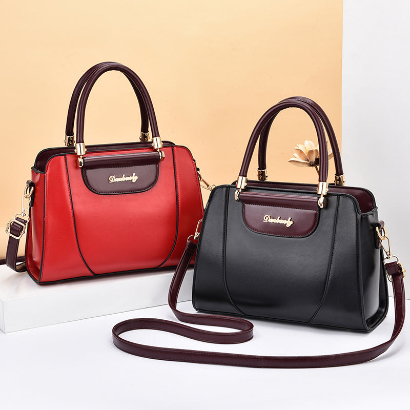 Foreign Trade Women's Bag 2025 European and American Retro Trendy Fashion Women's Style Simple Single Shoulder Cross Shoulder Handheld Square Bag One Piece Hair Collection