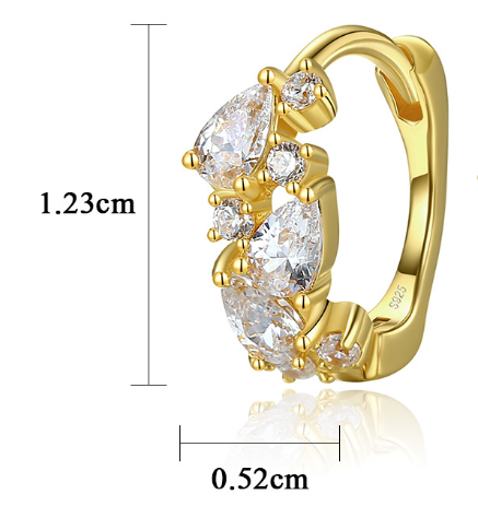 PAG & MAG buckle earrings in S925 silver and gold