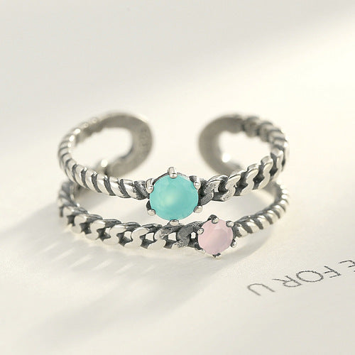 Thai-style PAG & MAG ring in S925 silver