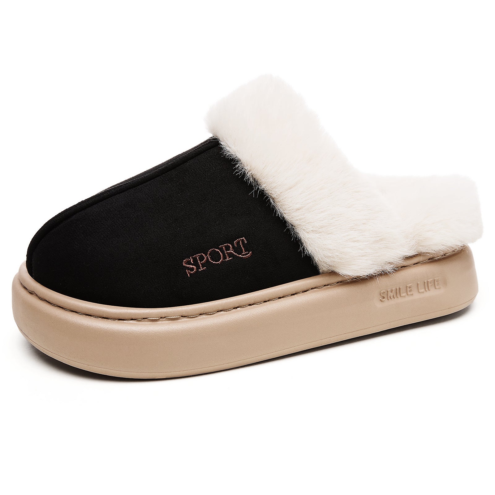 Cotton shoes for women in winter, new style with added velvet and thickened home cotton slippers, fashionable and versatile short boots, cross-border one-piece women's cotton boots