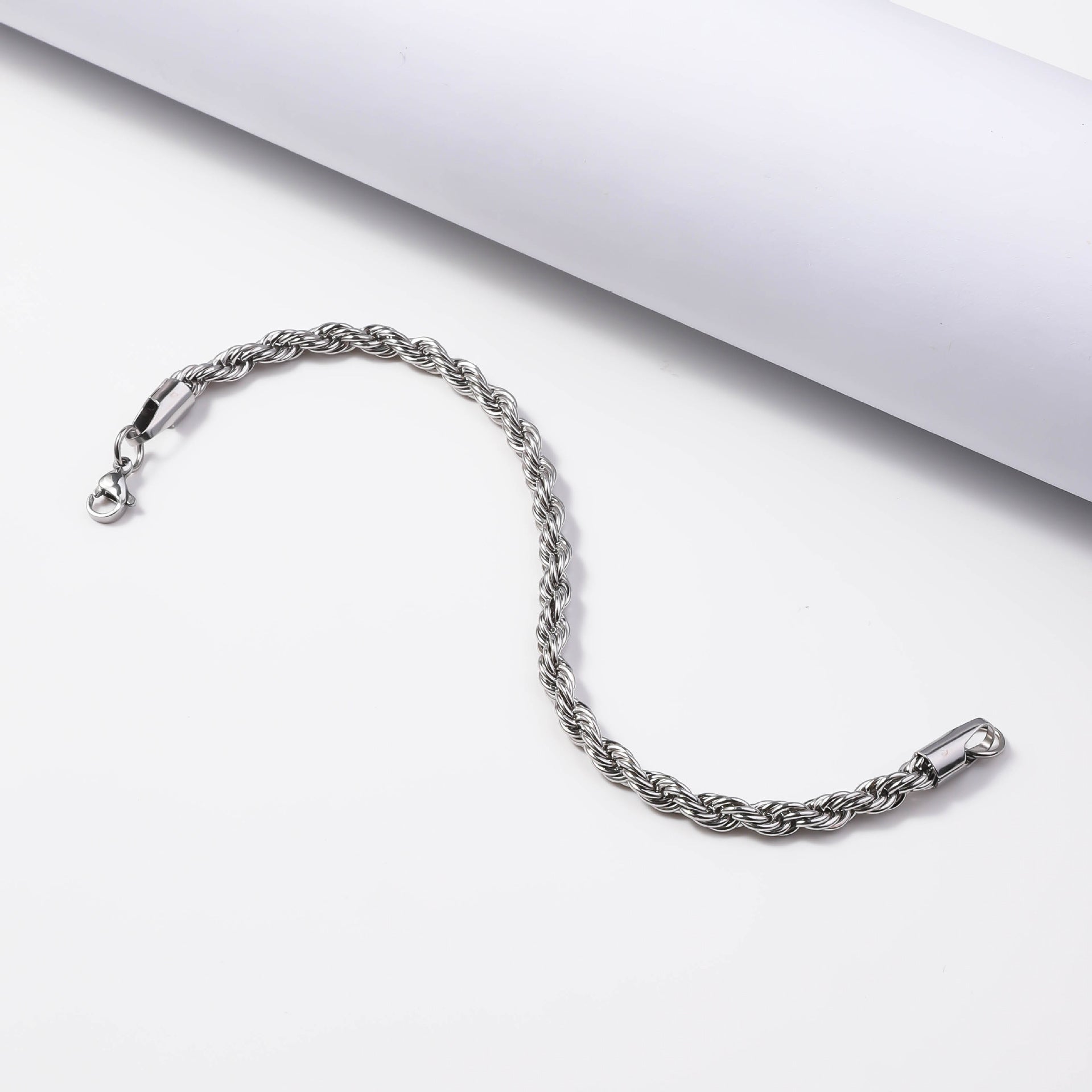 Hot Sale Stainless Steel Twist Bracelet Cross Border 18K Real Gold Color Preservation Galvanoplasty Unisex Titanium Steel Jewelry Bracelet