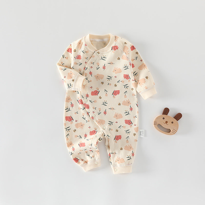 Newborn clothes, pure cotton A-class baby jumpsuit, spring and autumn baby clothes, jumpsuit, crawling clothes, Anyang baby children's clothing