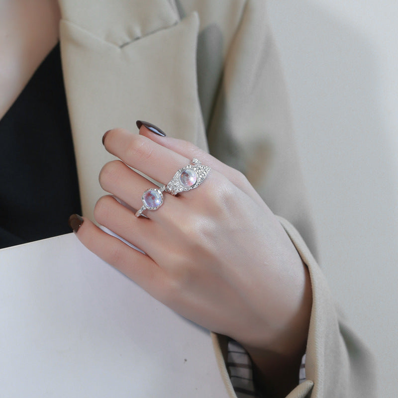 Moonlight Stone Simple Ring
