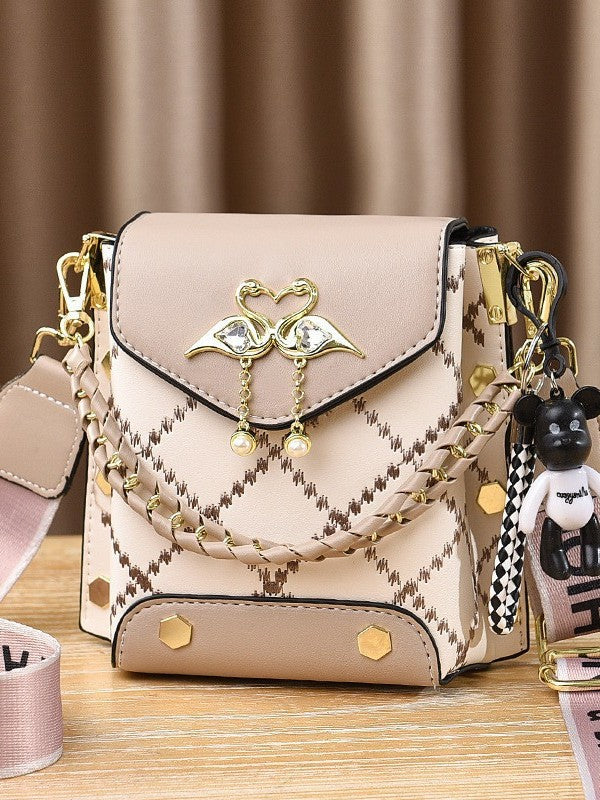 Bag for women 2025 new fashionable contrasting color change small bag popular single shoulder trendy bag niche mobile phone crossbody bag