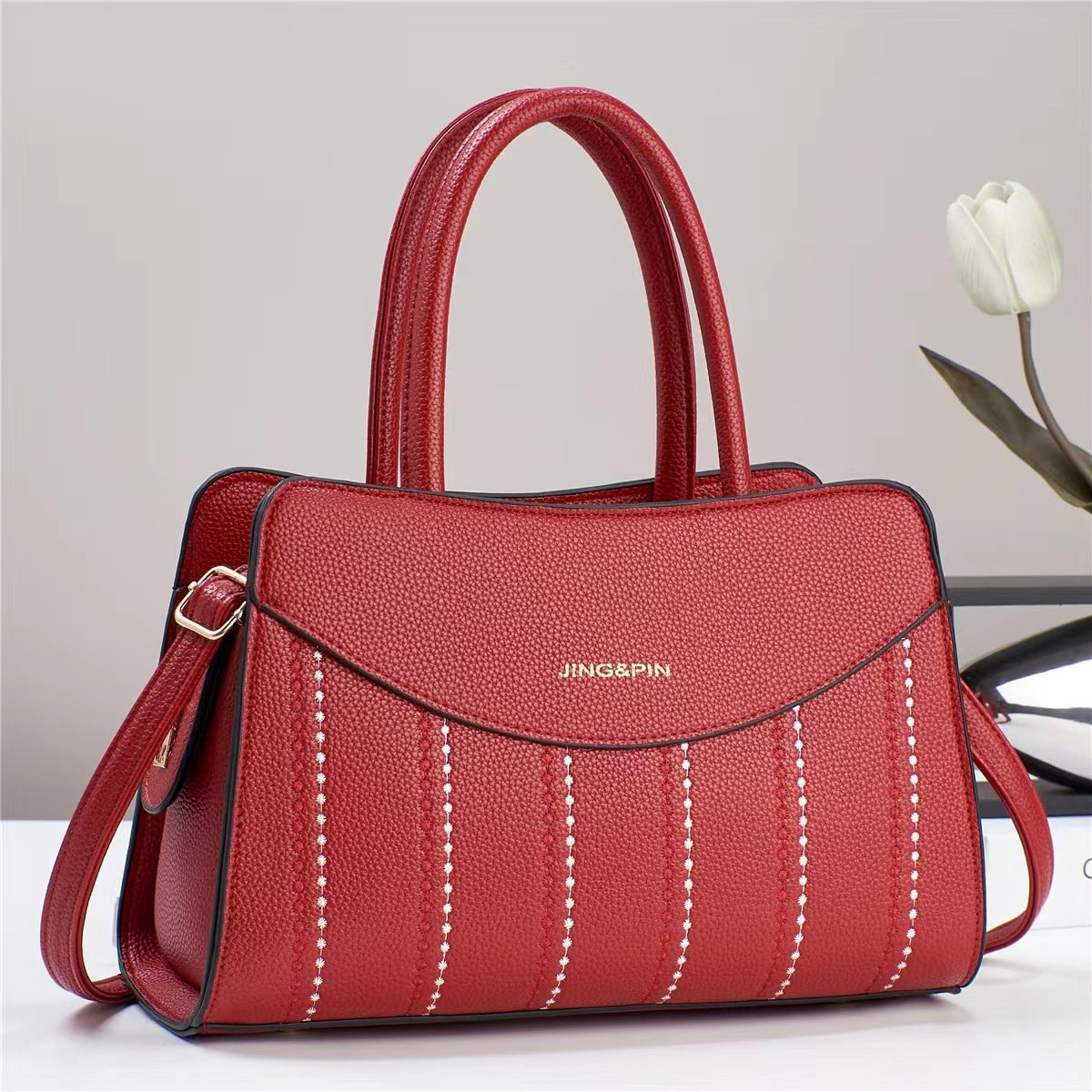 Foreign Trade Women's Bag 2024 New Style Embroidered Thread Style Shoulder Bag Fashion Mom Bag Retro Cross Shoulder Handbag