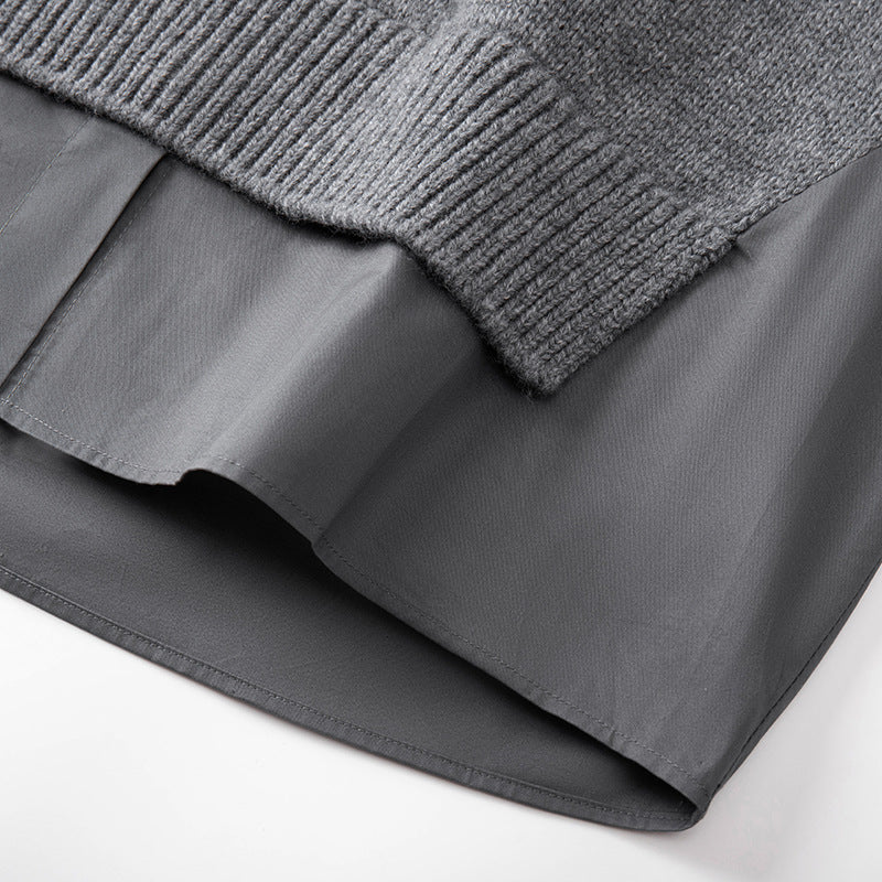 Elegant cashmere wool coat with high collar, long sleeves, and double zipper, high quality