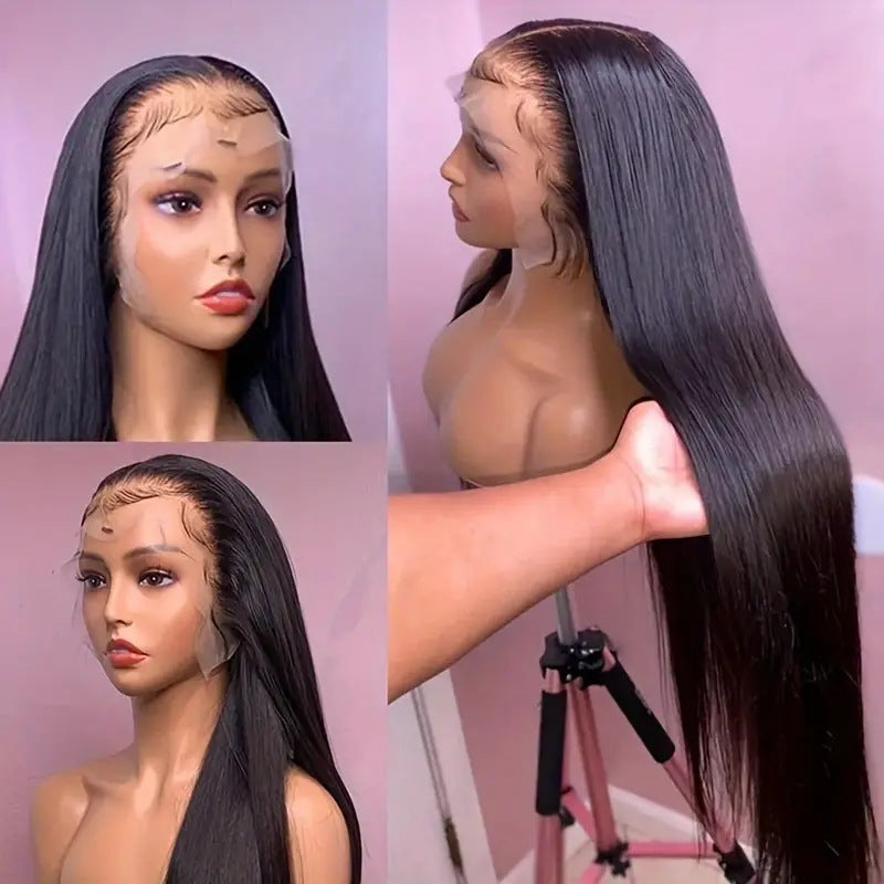 Cross border foreign trade Amazon fashion synthetic wig African hot selling lace 13 * 4 split long straight hair cover