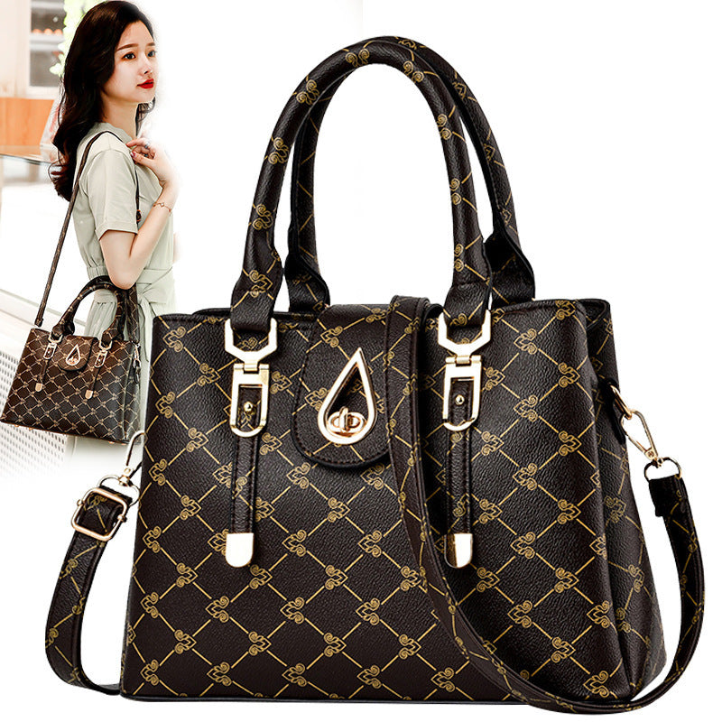 New 2024 atmospheric mother bag, simple crossbody bag, fashionable printed handbag, cross-border women's bag, one piece dropshipping