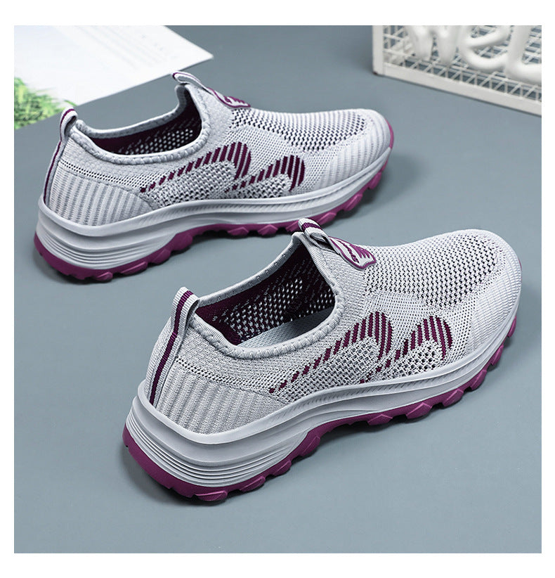 Women's autumn shoes, mesh shoes, middle-aged and elderly casual sports shoes, old Beijing walking shoes, soft soles that are not tiring for the feet, mother's shoes