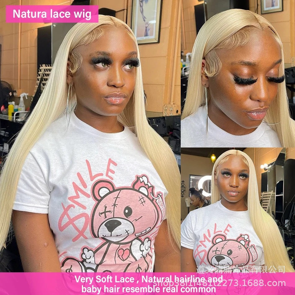 Cross border women's wig, European and American long straight hair, medium split long straight hair, synthetic hair cover manufacturer wholesale, one piece hair replacement