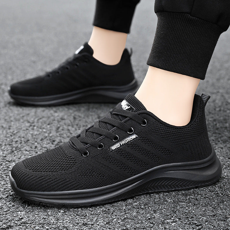 Men's 2025 Autumn New Running Shoes Cross border Wholesale Single Shoes Korean Edition Soft soled Breathable Mesh Sports Shoes