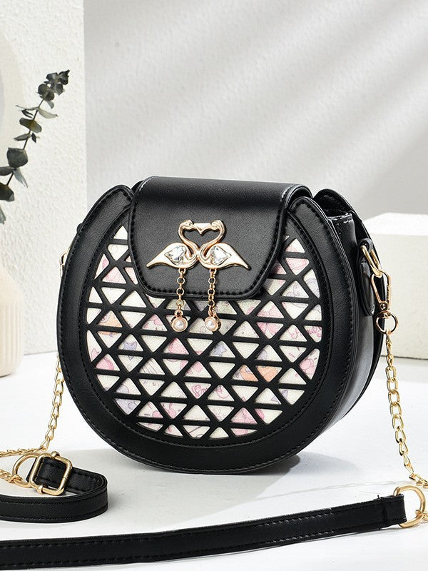 Niche Design Women's Chain Bag 2025 New Fresh and Sweet Women's Bag Large Capacity Single Shoulder Small Round Bag