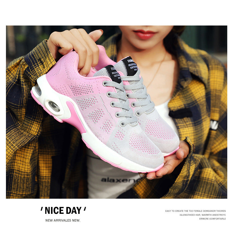 Processing customized shoes for children, foreign trade casual shoes, breathable and lightweight single shoes, mother shoes, lace up air cushion sports shoes for women