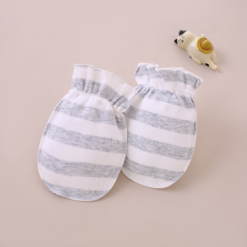Baby scratch resistant gloves made of pure cotton and bite resistant gloves for newborns, baby gloves for 0-3 months, hand protection