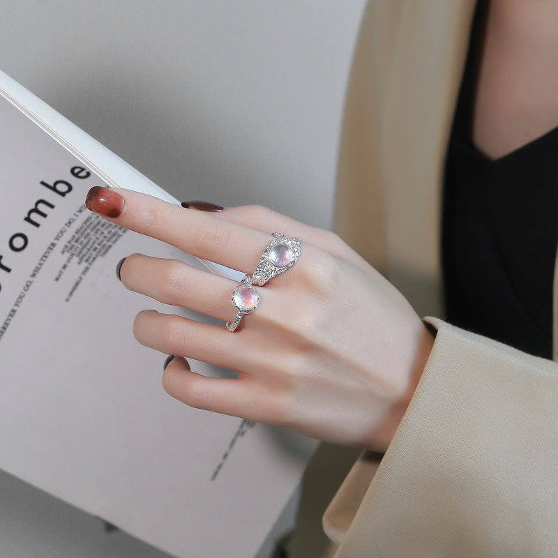 Moonlight Stone Simple Ring