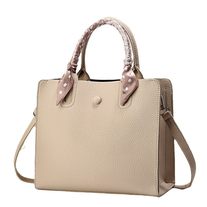 2024 Summer New Elegant Light Luxury Large Capacity Tote Women's Bag Exquisite Silk Scarf Accessories Fashion Single Shoulder Mom's Bag