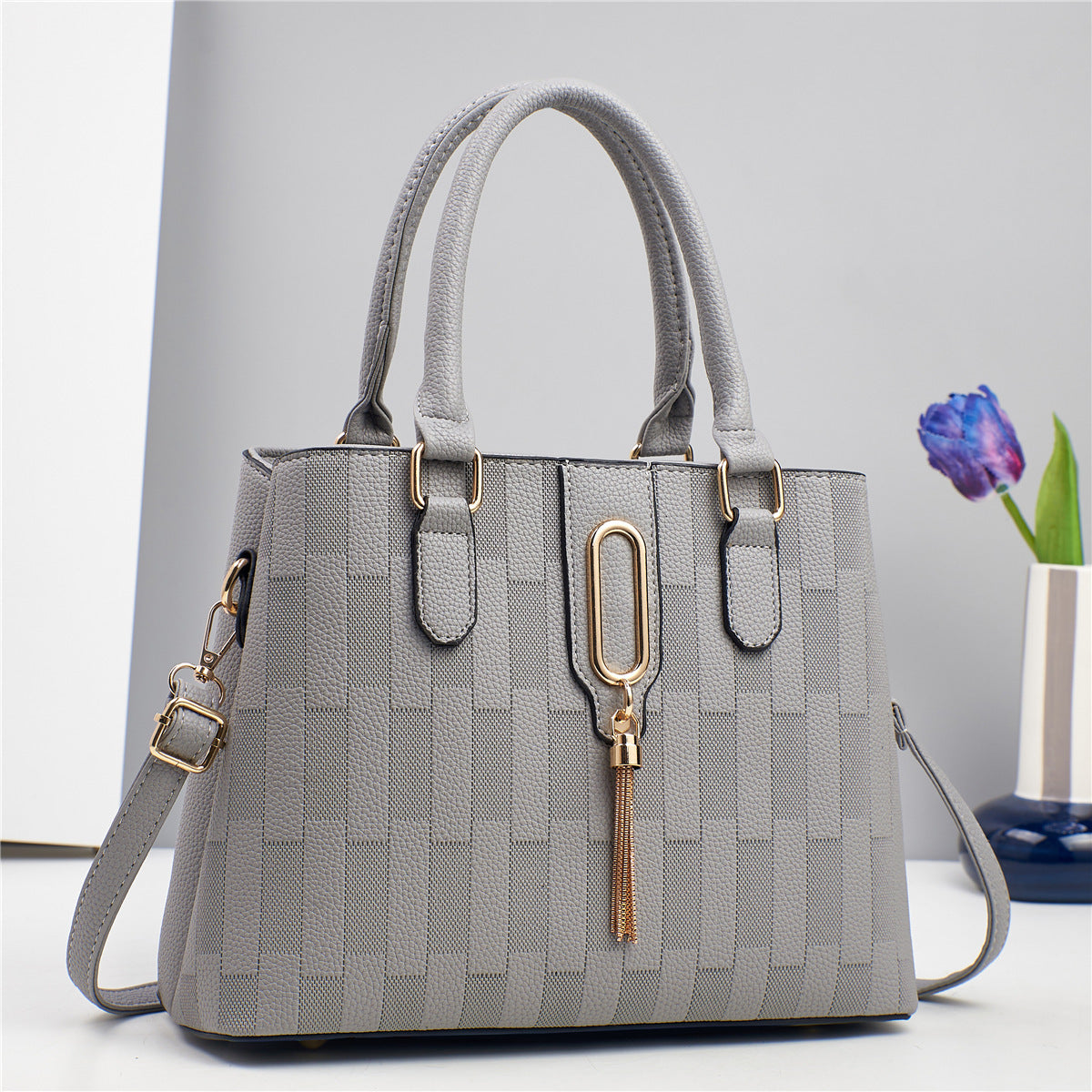 2025 New Middle aged Women's Printed Handbag for Mom's Birthday Gift Practical One Shoulder Casual Diagonal Cross Large Bag