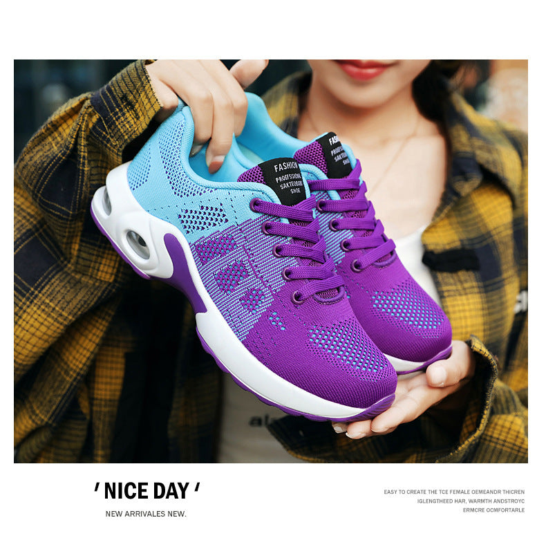 Processing customized shoes for children, foreign trade casual shoes, breathable and lightweight single shoes, mother shoes, lace up air cushion sports shoes for women