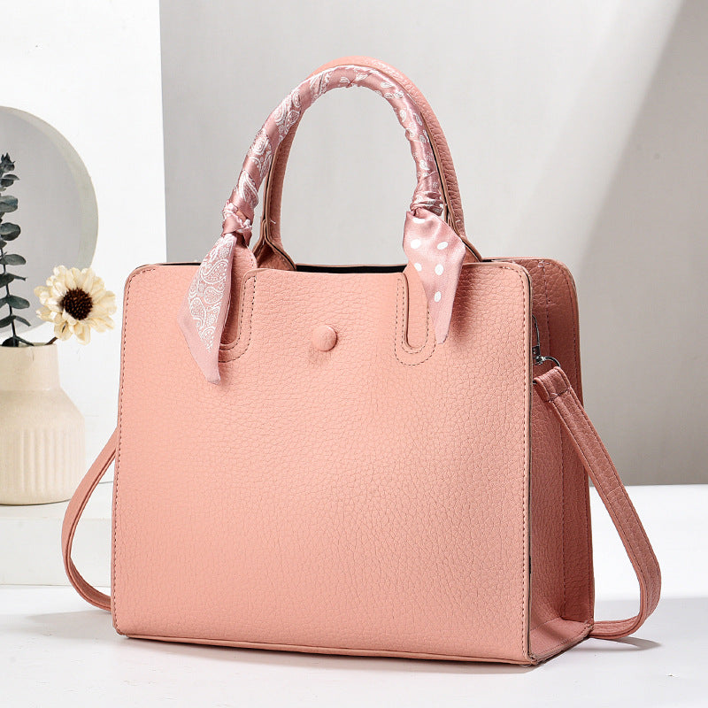 2024 Summer New Elegant Light Luxury Large Capacity Tote Women's Bag Exquisite Silk Scarf Accessories Fashion Single Shoulder Mom's Bag