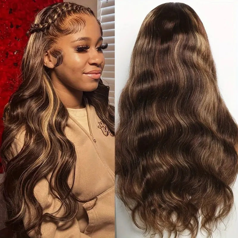 Cross border fashion front lace 13 * 4 lace wig popular in Africa, big wave long curly hair synthetic full head set wig