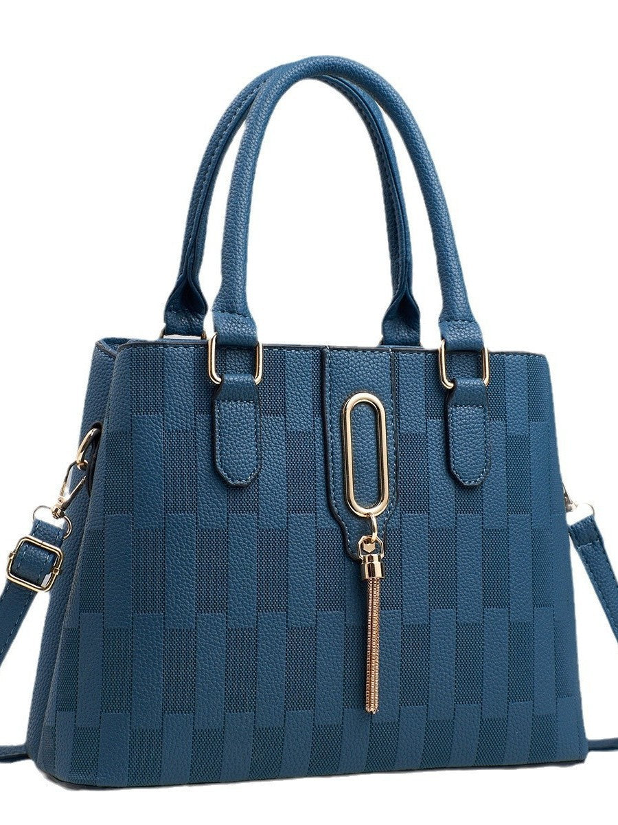 2025 New Middle aged Women's Printed Handbag for Mom's Birthday Gift Practical One Shoulder Casual Diagonal Cross Large Bag