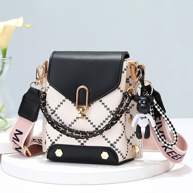 Mobile bag 2025 new mini small bag with shoulder strap, diagonal cross, single shoulder small bag, embroidered thread, zero wallet, one piece dropshipping
