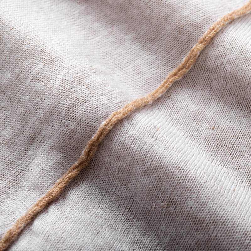 Stylish B0SS wool knit sweater with high neck, long sleeves, contrasting colors, and high-quality slim fit