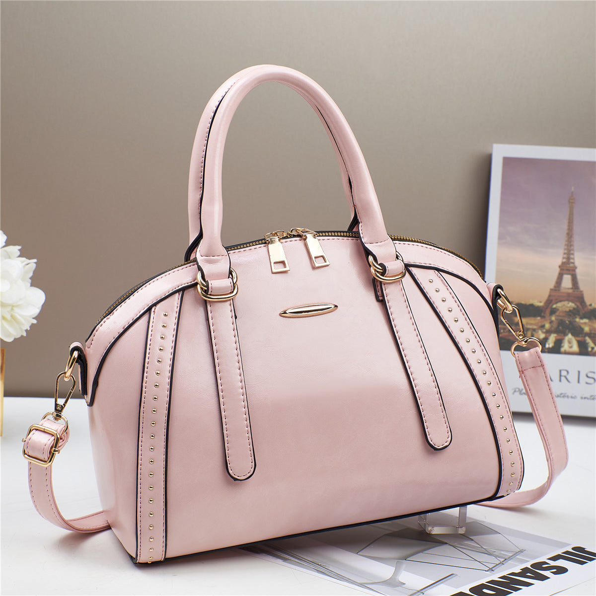 Women's 2025 Winter New Mom's Bag European and American Retro Trend Single Shoulder Diagonal Span Large Capacity Handheld Big Bag