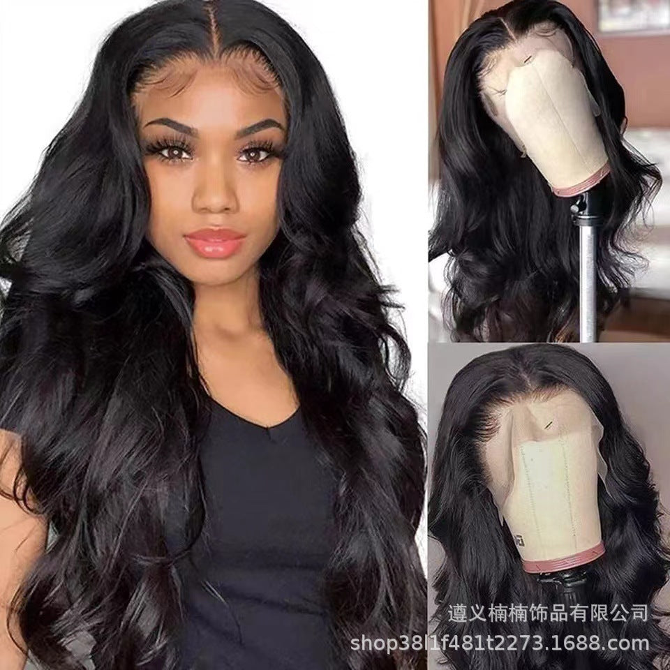 European and American women's wigs are divided into long curly hair, large waves, synthetic curly hair, fluffy wig, and head cover factory wholesale