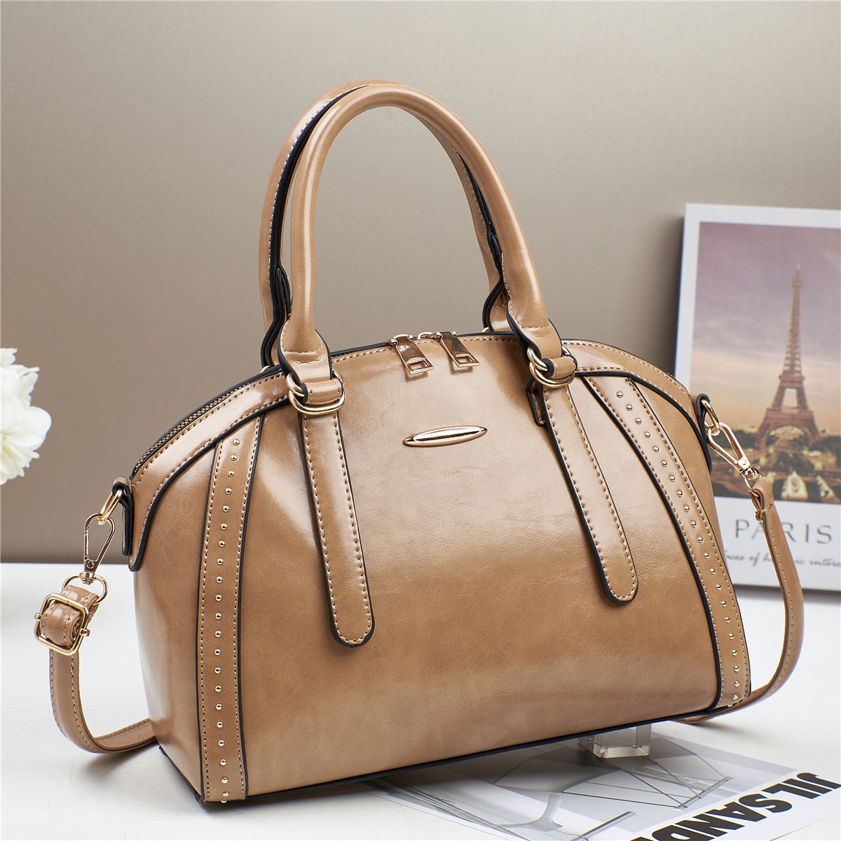 Women's 2025 Winter New Mom's Bag European and American Retro Trend Single Shoulder Diagonal Span Large Capacity Handheld Big Bag