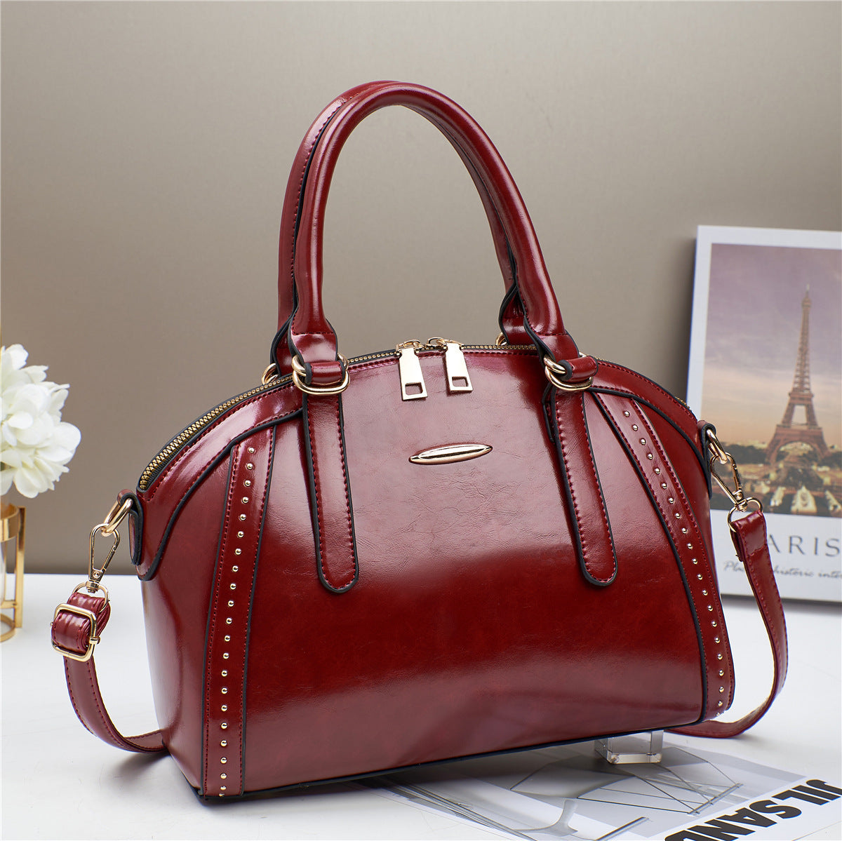 Women's 2025 Winter New Mom's Bag European and American Retro Trend Single Shoulder Diagonal Span Large Capacity Handheld Big Bag