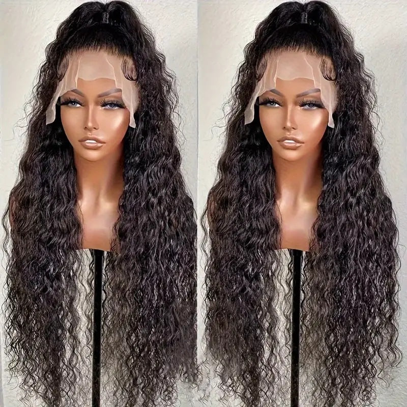 Cross border European and American fashion front lace lace 13 * 4 wig African hot selling small rolled tube long rolled hair full head cover