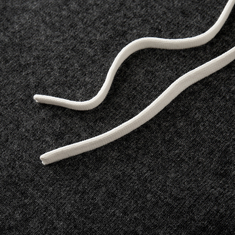 Fitted gray knit midi skirt, high elastic waistband, made from a blend of high-quality wool and cashmere