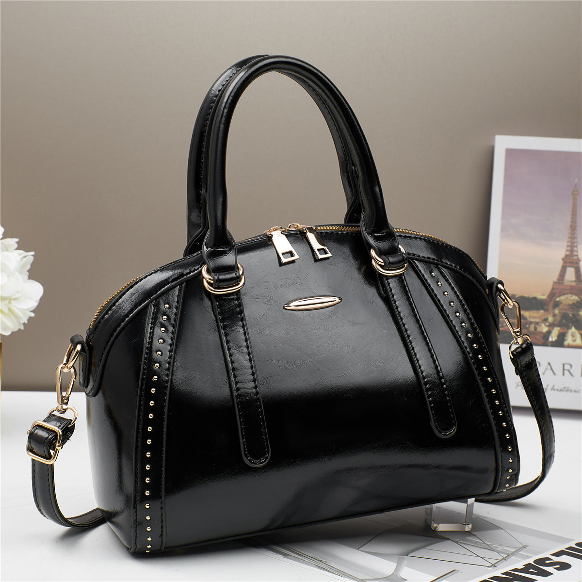 Women's 2025 Winter New Mom's Bag European and American Retro Trend Single Shoulder Diagonal Span Large Capacity Handheld Big Bag