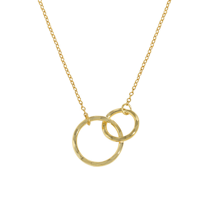 Ins minimalist irregular double ring necklace