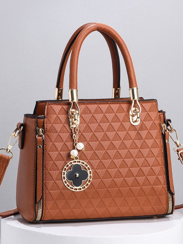 Tote women's bag 2025 new large capacity fashionable and atmospheric texture embossed women's bag casual crossbody handbag