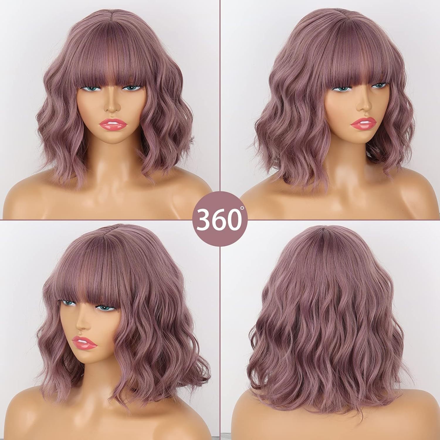 European and American synthetic wig headband for women, air bangs, small curls, corn perm, instant noodles, short curly hair, one piece hair replacement