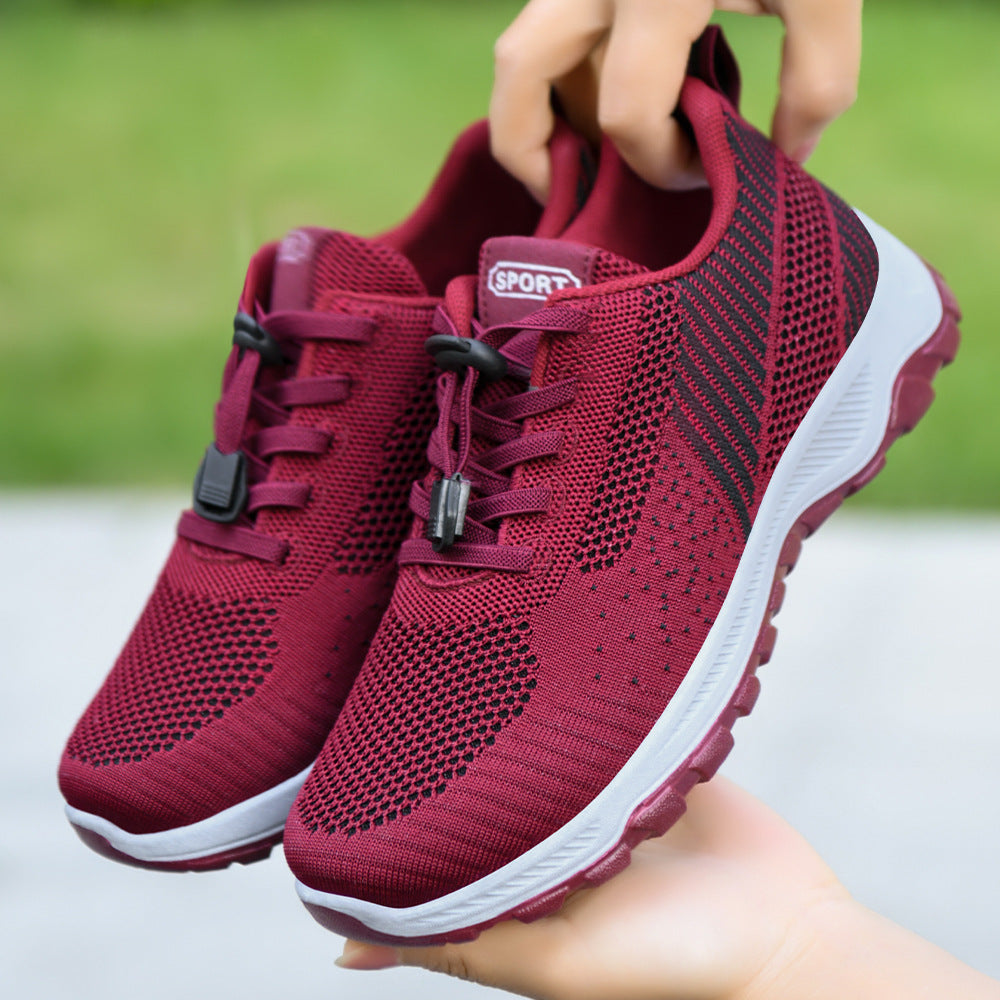 Walking shoes for women, autumn new items, middle-aged and elderly soft soled running shoes, couple breathable sports shoes, gift wholesale, travel shoes