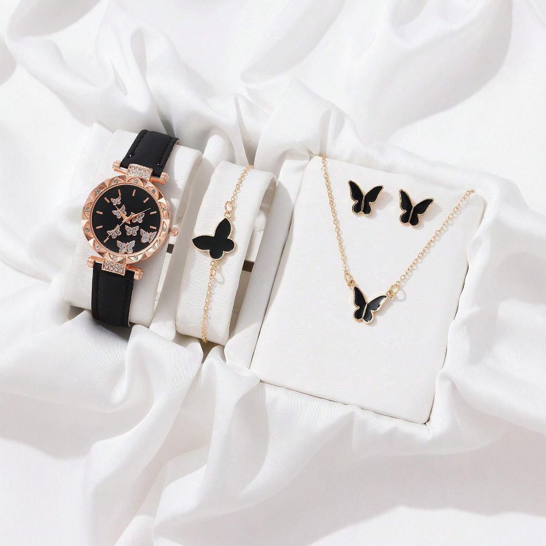 New ladies' watch fashionable personality simple wrist watch butterfly dial digital belt wrist