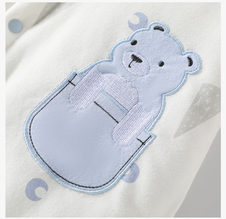 Winter baby cotton jumpsuit, Class A pure cotton, newborn baby clothes, thick cotton clothes, climbing clothes, baby children's clothing