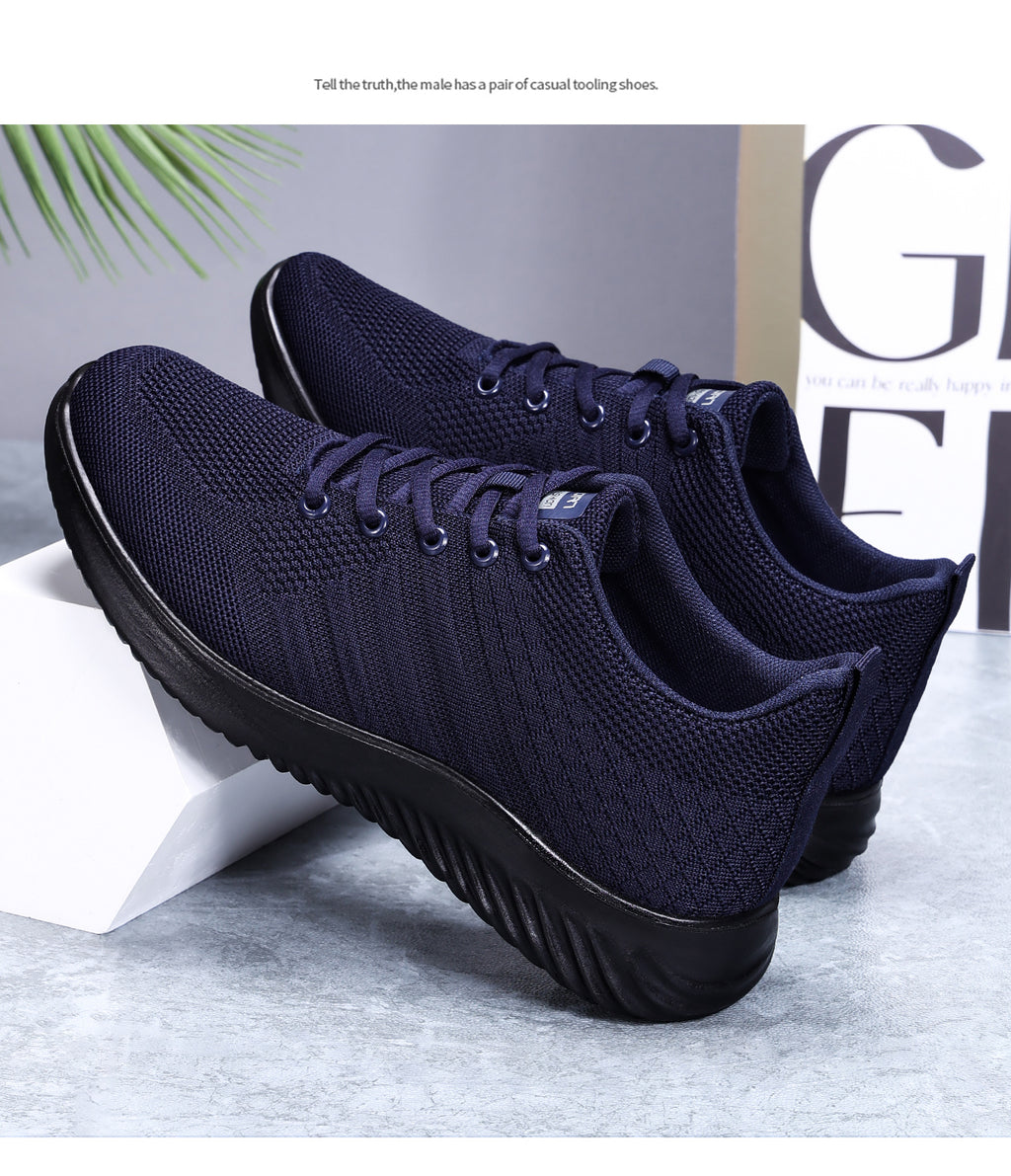 Men's shoes, casual sports shoes, autumn new items, soft soled breathable work shoes, mesh running shoes, trendy shoes, versatile board shoes for men